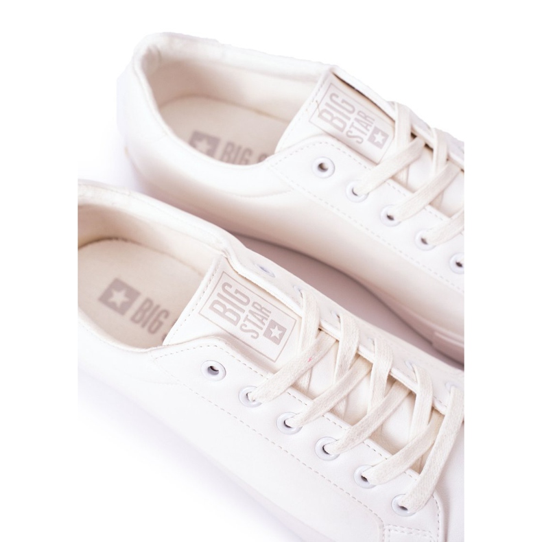 Baskets en cuir pour hommes Big Star II174028 Blanc 1
