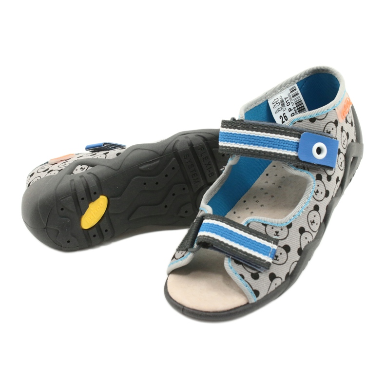 Chaussures enfant Befado jaune 350P017 bleu gris 4