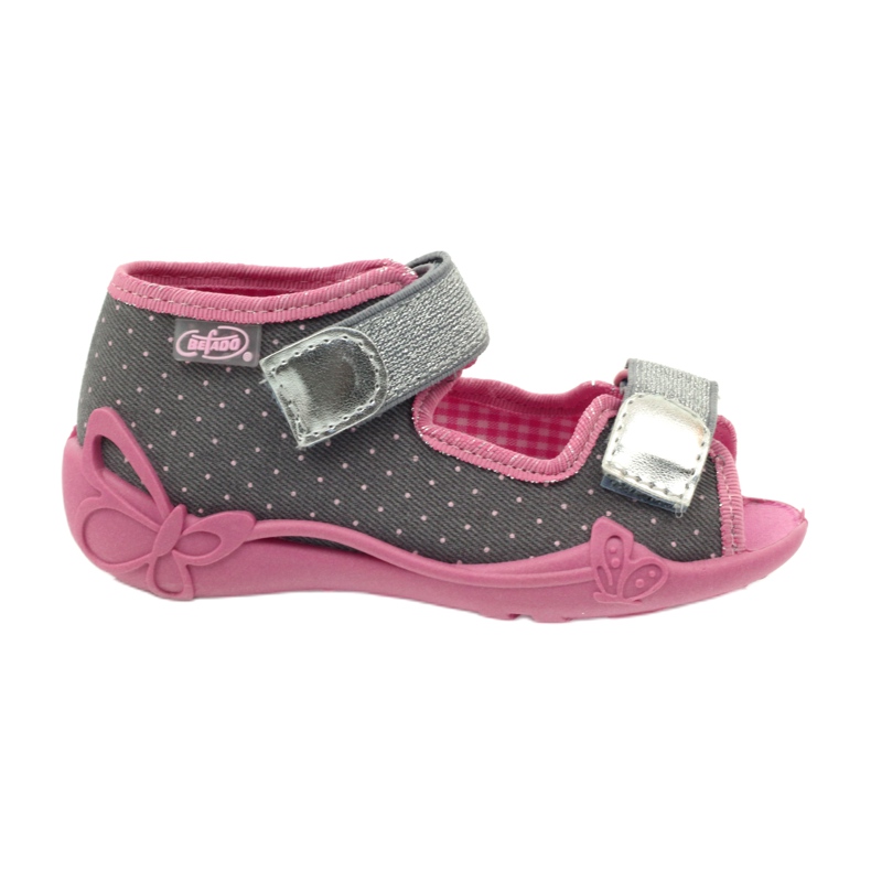 Chaussures pour enfants Befado 242P082 rose argent gris 3 Chaussures pour enfants Befado 242P082 rose argent gris 3