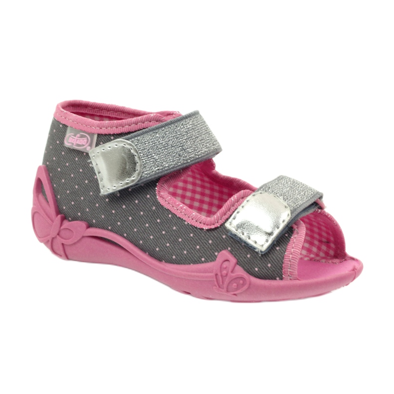 Chaussures pour enfants Befado 242P082 rose argent gris 4 Chaussures pour enfants Befado 242P082 rose argent gris 4