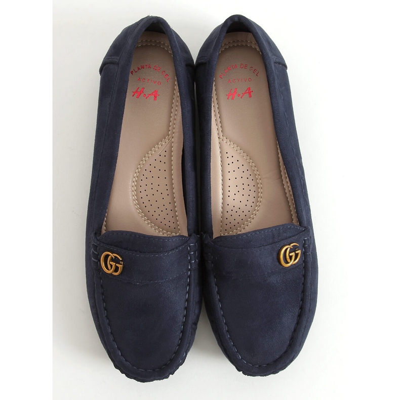Mocassins femme bleu marine H8192 Azul 1