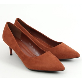 Escarpins sur un petit talon marron L428 Camel brun 1