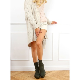 Bottines chaussettes vertes PP01P Vert 2