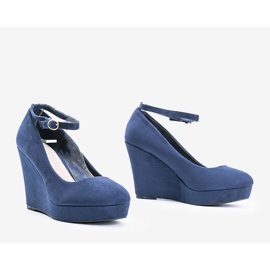 Escarpins compensés bleu marine Marni 1