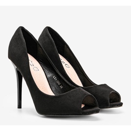 Escarpins noirs sur un talon Prima le noir 1