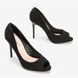 Escarpins noirs sur un talon Prima le noir 2