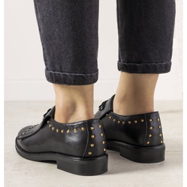 Chaussures à enfiler noires avec clous GF-FD9 le noir 1