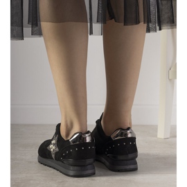 Baskets de sport noires ornées de clous Ruler le noir 1