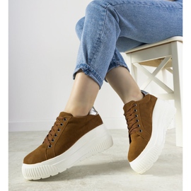 Baskets de sport marron à semelle haute Rapter brun 1 Baskets de sport marron à semelle haute Rapter brun 1