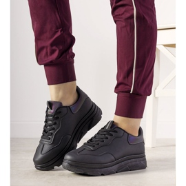 Baskets noires avec insert réfléchissant Kaori 1