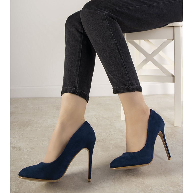 Escarpins bleu marine sur talon Dermeno 1 Escarpins bleu marine sur talon Dermeno 1