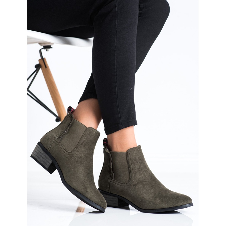 J. Star Bottines vertes sur un poste bas 2