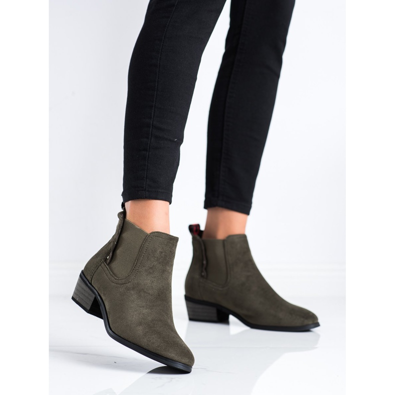 J. Star Bottines vertes sur un poste bas 1