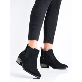 J. Star Bottines noires sur un poste bas le noir 4
