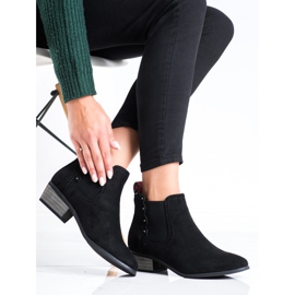 J. Star Bottines noires sur un poste bas le noir 1
