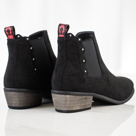 J. Star Bottines noires sur un poste bas le noir 2