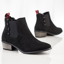 J. Star Bottines noires sur un poste bas le noir 3