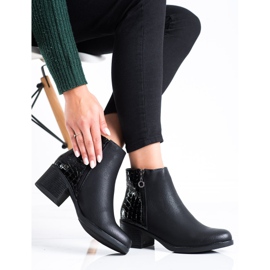 J. Star Bottes avec insert imprimé serpent le noir 3