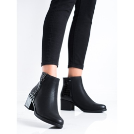 J. Star Bottes avec insert imprimé serpent le noir 4