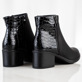 J. Star Bottes avec insert imprimé serpent le noir 1