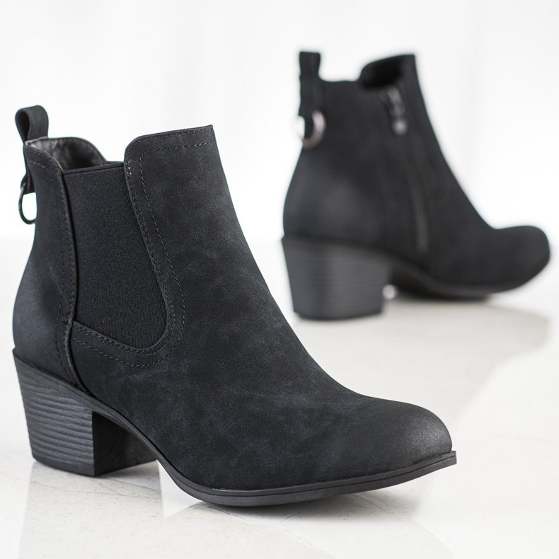 J. Star Bottes confortables sur un poste bas noir 1