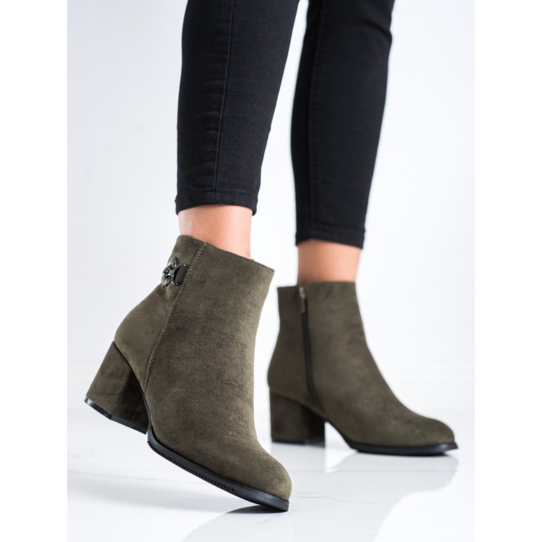 J. Star Bottes à talons hauts vert 2