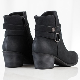 J. Star Bottes avec une ceinture décorative le noir 4
