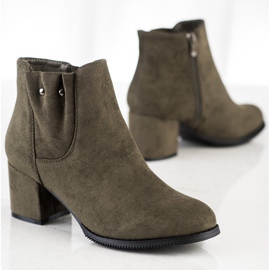 J. Star Bottines décontractées en daim vert 2