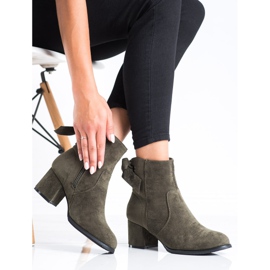 J. Star Boots kaki à liseré décoratif vert 2