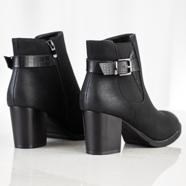 J. Star Bottes sur un poteau avec une boucle décorative le noir 4