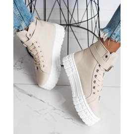 Goodin Baskets sur la plate-forme avec une poche beige 2