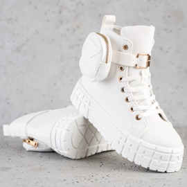 Goodin Baskets sur la plate-forme avec une poche blanc 1