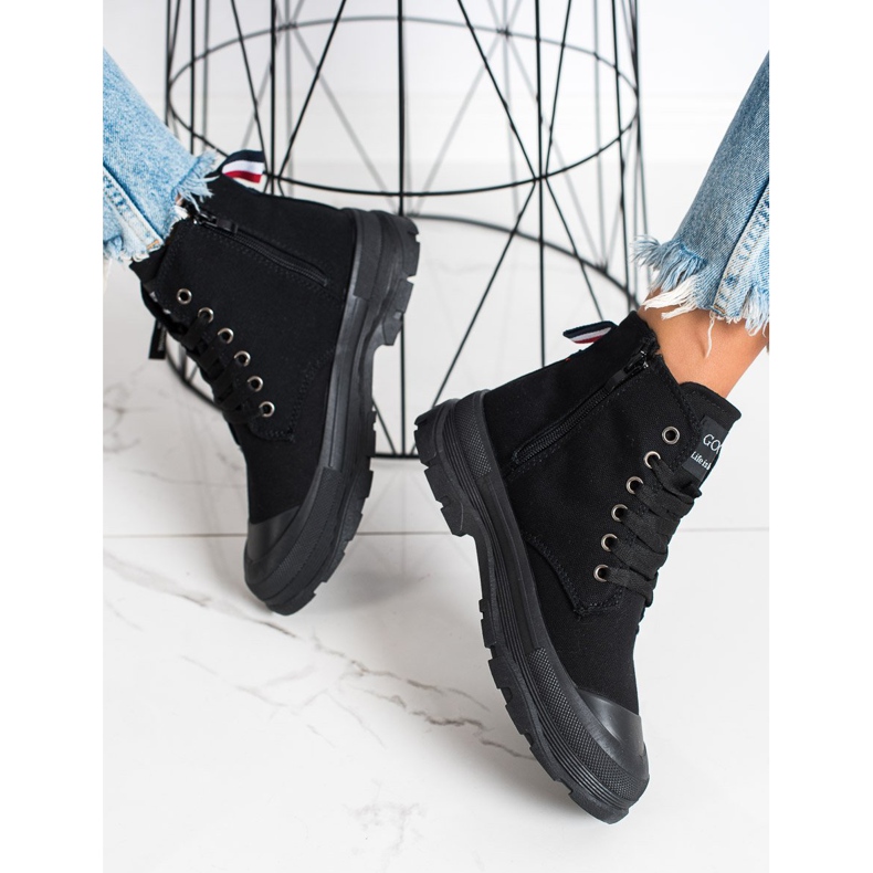 Goodin Baskets avec fermeture éclair décorative le noir 1