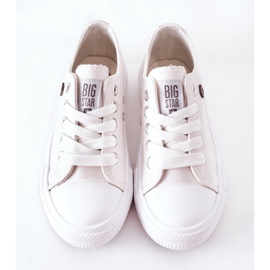 Baskets en cuir pour enfants Big Star FF374300 Blanc blanche 1