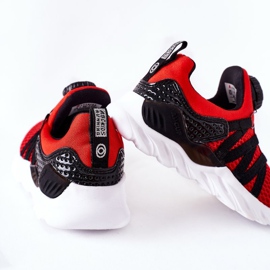 Chaussures de sport pour enfants avec bouton rouge ABCKIDS noir 1