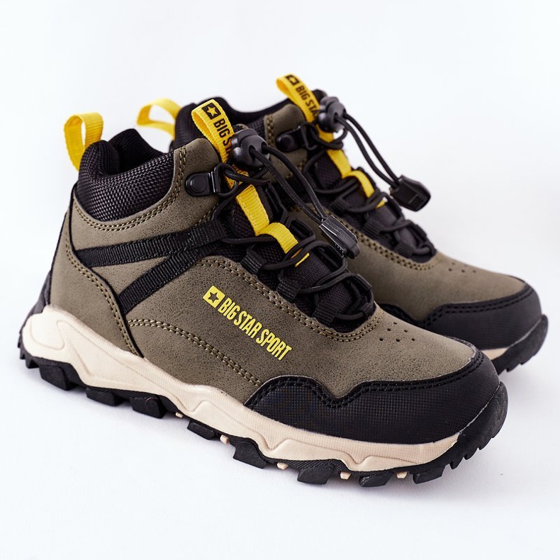 Chaussures Trekking Enfant Big Star GG374047 Kaki vert 2 Chaussures Trekking Enfant Big Star GG374047 Kaki vert 2