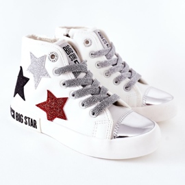 Baskets montantes pour enfants avec fermeture éclair Big Star II374029 Blanc 2