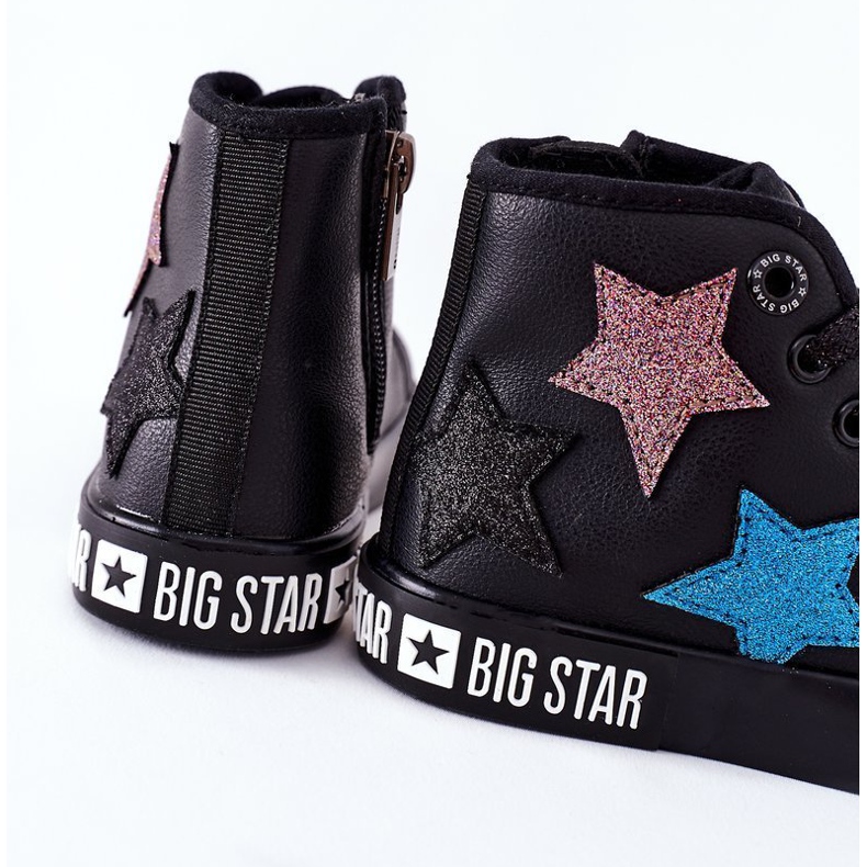 Baskets hautes pour enfants avec fermeture à glissière Big Star II374028 Noir multicolore 1