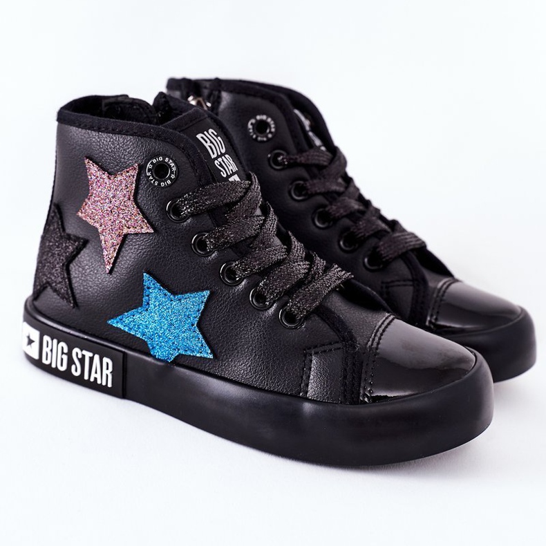 Baskets hautes pour enfants avec fermeture à glissière Big Star II374028 Noir multicolore 2