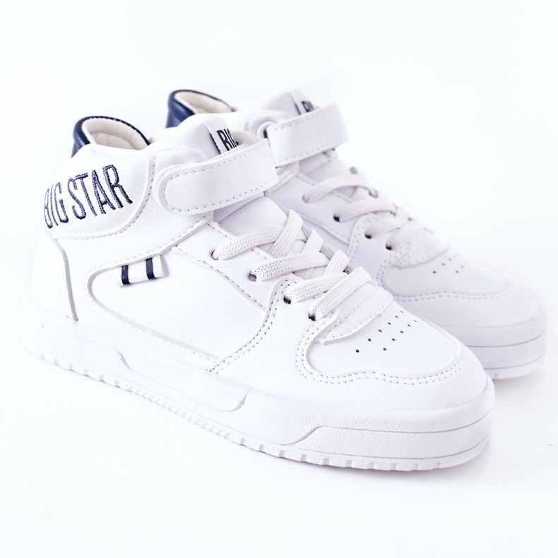 Chaussures de sport pour enfants Big Star II374034 Blanc et bleu marine blanche 2