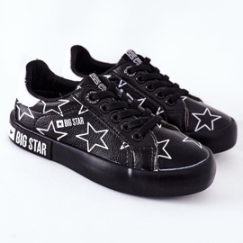 Baskets en cuir pour enfants Big Star II374002 Noir 2