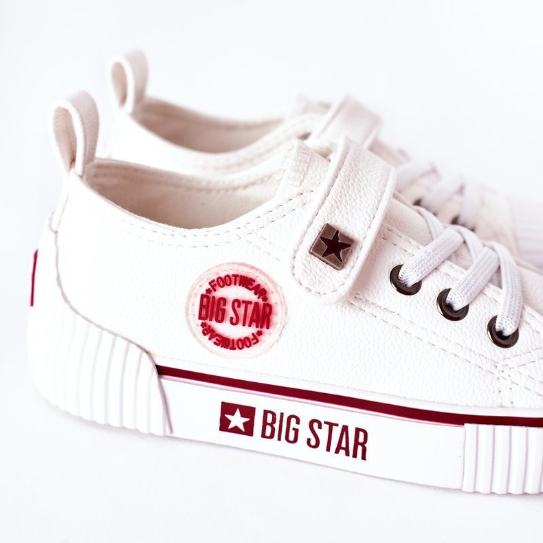 Baskets en cuir pour enfants Big Star II374040 Blanc blanche 1 Baskets en cuir pour enfants Big Star II374040 Blanc blanche 1