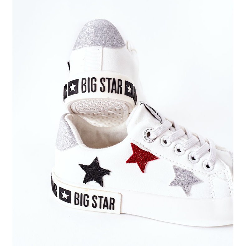 Baskets en cuir pour enfants Big Star II374032 Blanc 1