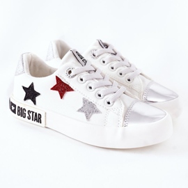 Baskets en cuir pour enfants Big Star II374032 Blanc 2
