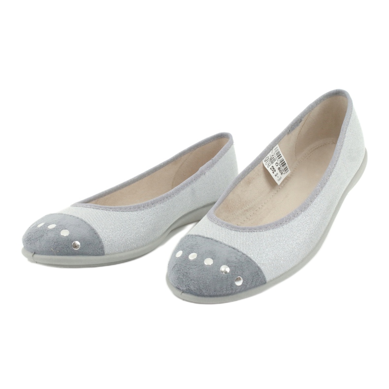 Ballerines jeunesse Befado 309Q017 argent 3