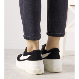 Baskets de sport noires à semelle haute Chillout 1