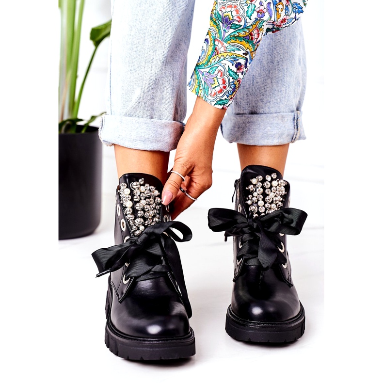 PS1 Travailleurs Chauds Avec Des Perles De Métal Noir Perla le noir 2