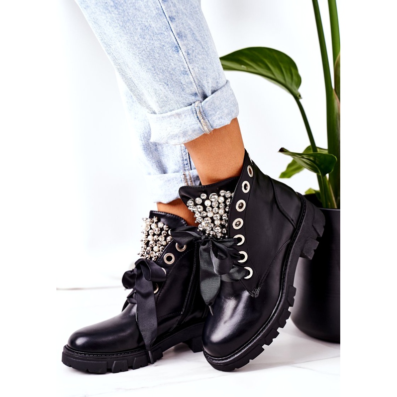 PS1 Travailleurs Chauds Avec Des Perles De Métal Noir Perla 3