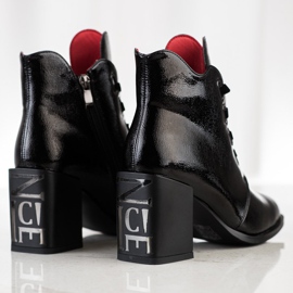 Filippo Bottines laquées sur le montant le noir 1 Filippo Bottines laquées sur le montant le noir 1