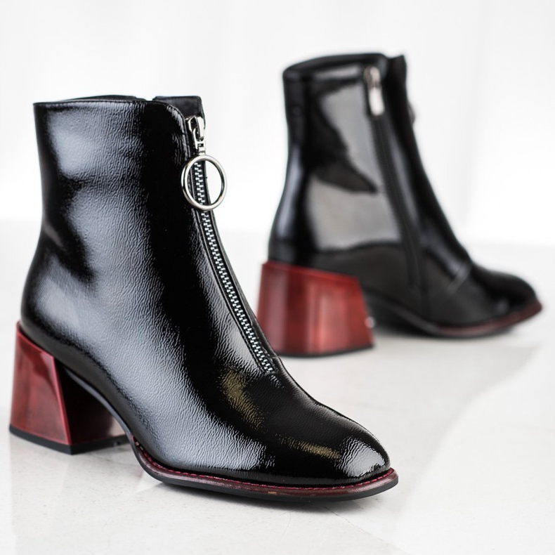 Filippo Bottes élégantes avec une fermeture éclair le noir 1